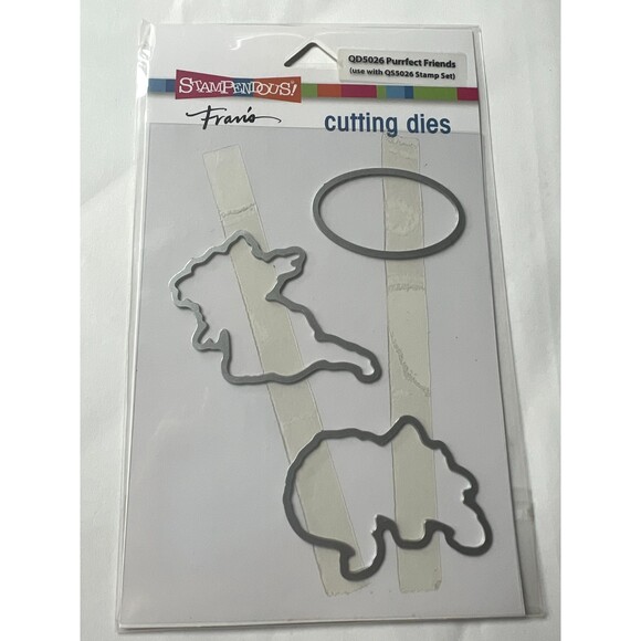 STAMPENDOUS clear stamps & cutting dies QD5026 Purrfect Friends - Picture 1 of 3